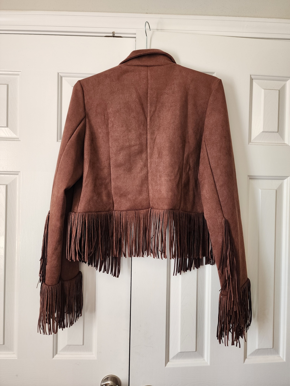 Brown Fringe Western Jacket  Festival Westerncore Size Xl Boho - Picture 7 of 7